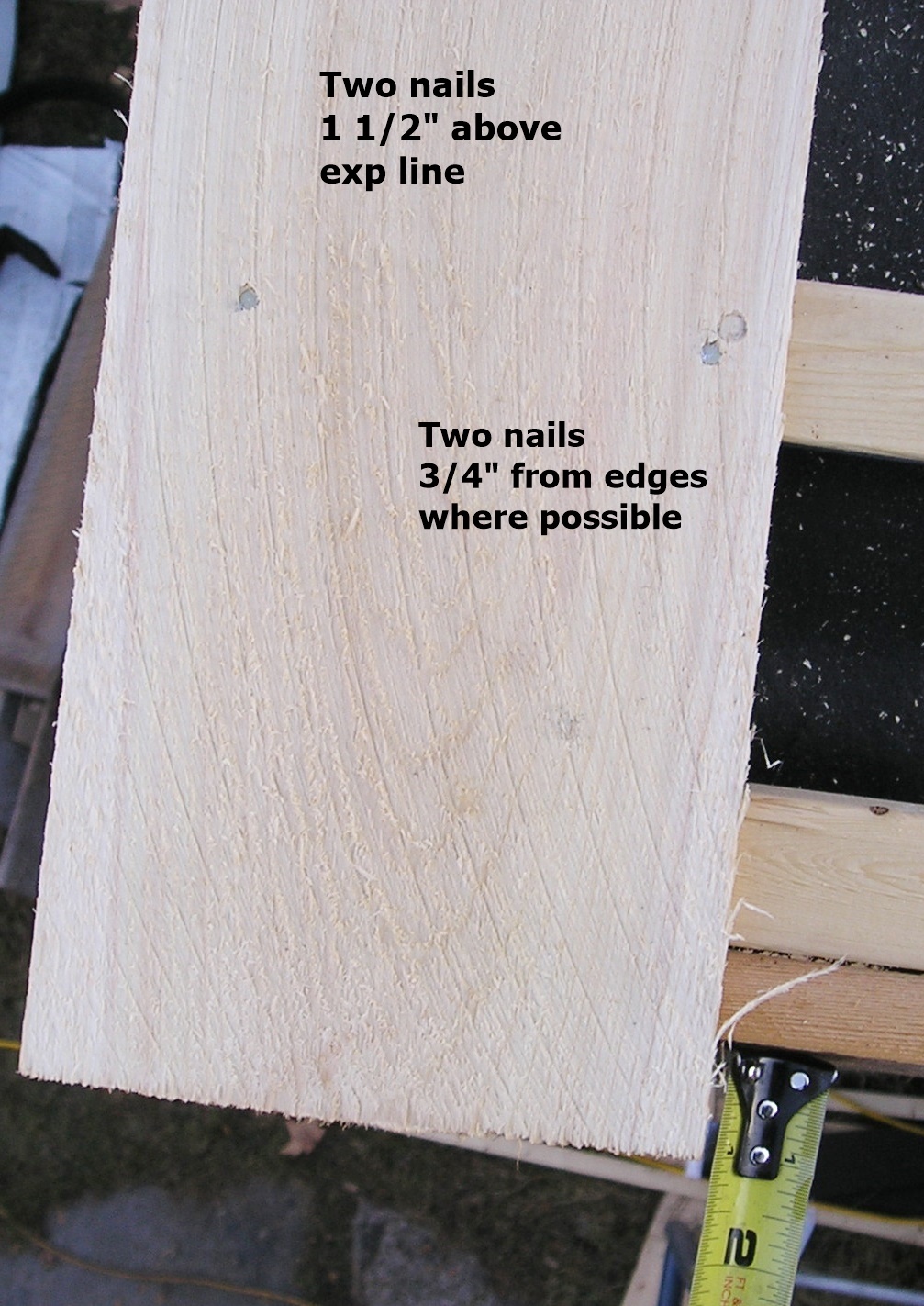 First installed cedar shingle