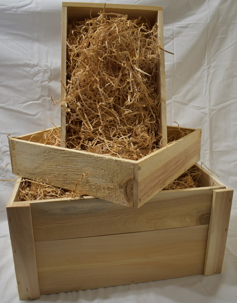 Wood boxes and crates from cedar and pine are available in a variety of sizes to suit your products.